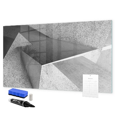 Decoratief glazen wandbord beschrijfbaar en magnetisch Modern prikbord voor notities en foto's