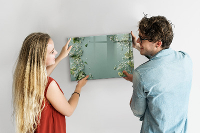 Decoratief glazen wandbord beschrijfbaar en magnetisch Een stijlvol bord voor notities en foto's