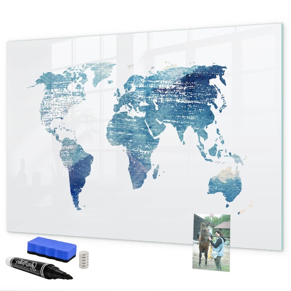 Memobord van glas met print inclusief neodymium magneten Herinneringskaart met persoonlijke foto's