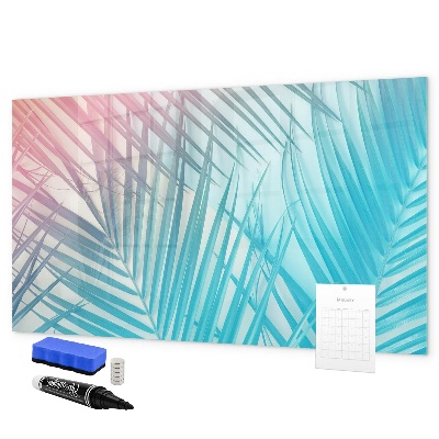 Memobord van glas met print inclusief neodymium magneten Een kleurrijk prikbord voor notities en foto's