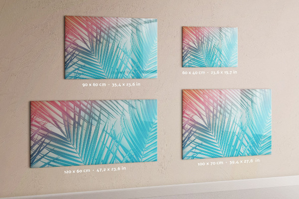 Memobord van glas met print inclusief neodymium magneten Een kleurrijk prikbord voor notities en foto's