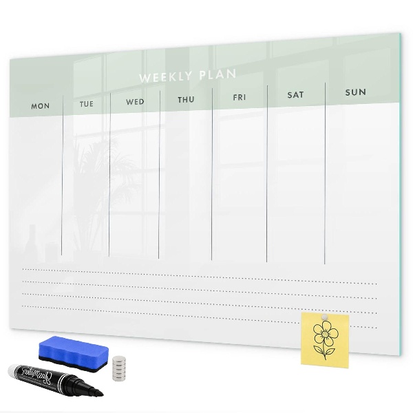 Weekplanning met ruimte voor foto's