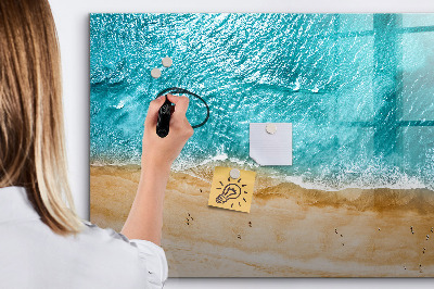 Decoratief glazen wandbord beschrijfbaar en magnetisch Een stijlvol bord voor notities en foto's