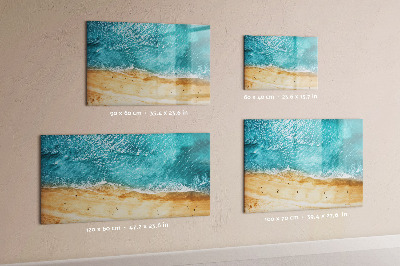 Decoratief glazen wandbord beschrijfbaar en magnetisch Een stijlvol bord voor notities en foto's