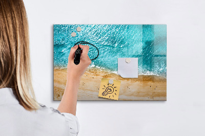 Decoratief glazen wandbord beschrijfbaar en magnetisch Een stijlvol bord voor notities en foto's