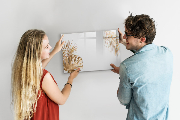 Memobord van glas met print inclusief neodymium magneten Een stijlvol bord voor notities en foto's