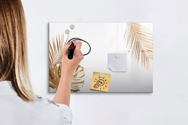 Memobord van glas met print inclusief neodymium magneten Een stijlvol bord voor notities en foto's
