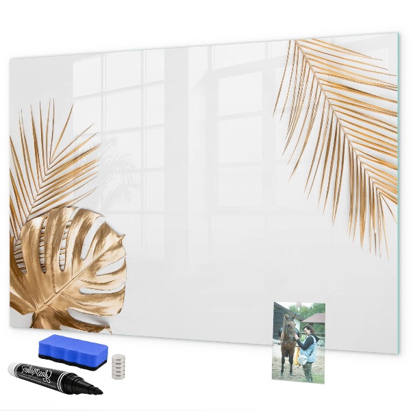 Memobord van glas met print inclusief neodymium magneten Een stijlvol bord voor notities en foto's