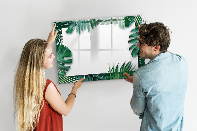 Memobord van glas met print inclusief neodymium magneten Groen bord voor foto's en notities