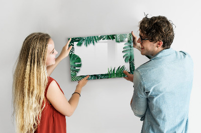 Memobord van glas met print inclusief neodymium magneten Groen bord voor foto's en notities