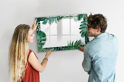 Memobord van glas met print inclusief neodymium magneten Groen bord voor foto's en notities