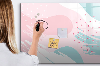 Decoratief glazen wandbord beschrijfbaar en magnetisch Creatief moodboard voor foto's en notities