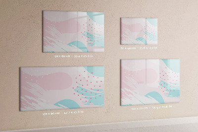 Decoratief glazen wandbord beschrijfbaar en magnetisch Creatief moodboard voor foto's en notities