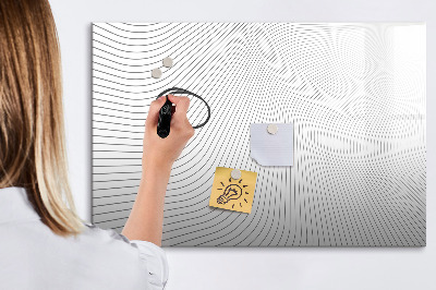Decoratief glazen wandbord beschrijfbaar en magnetisch Modern prikbord voor foto's en notities