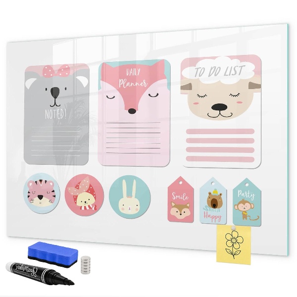 Kleurrijke planner met dierenmotieven