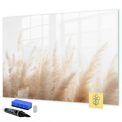 Decoratief glazen wandbord beschrijfbaar en magnetisch Modern prikbord voor foto's en notities