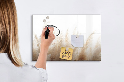 Decoratief glazen wandbord beschrijfbaar en magnetisch Modern prikbord voor foto's en notities