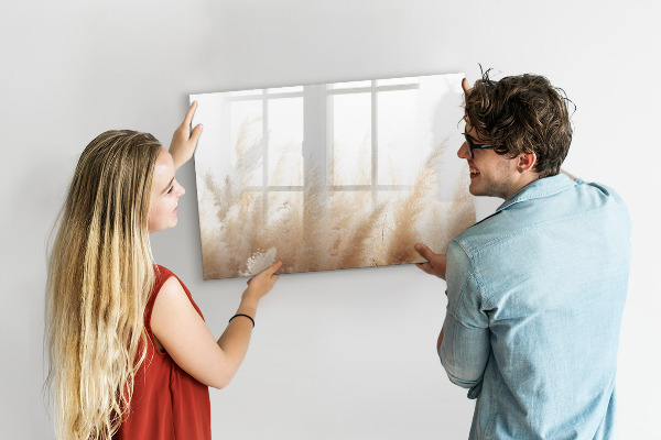 Decoratief glazen wandbord beschrijfbaar en magnetisch Modern prikbord voor foto's en notities