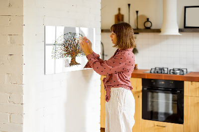 Memobord van glas met print inclusief neodymium magneten Herinneringsboom met magneten en stift