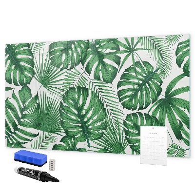Decoratief glazen wandbord beschrijfbaar en magnetisch Groen bord voor foto's en notities