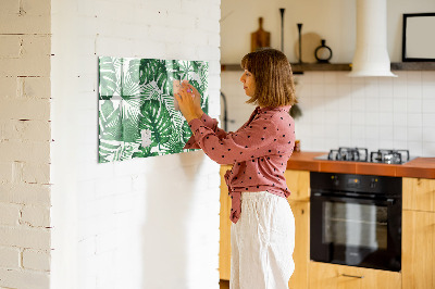 Decoratief glazen wandbord beschrijfbaar en magnetisch Groen bord voor foto's en notities