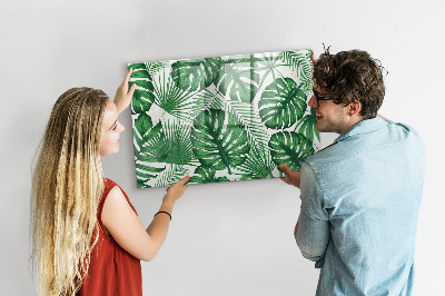 Decoratief glazen wandbord beschrijfbaar en magnetisch Groen bord voor foto's en notities