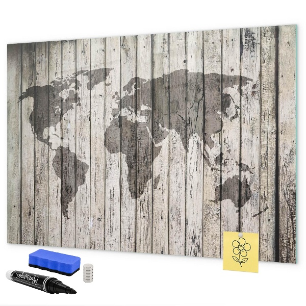 Wereldkaart met ruimte voor foto's