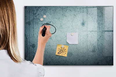 Memobord van glas met print inclusief neodymium magneten Een stijlvol bord voor notities en foto's