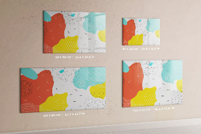 Decoratief glazen wandbord beschrijfbaar en magnetisch Creatief moodboard voor foto's en notities