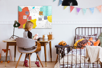Decoratief glazen wandbord beschrijfbaar en magnetisch Creatief moodboard voor foto's en notities