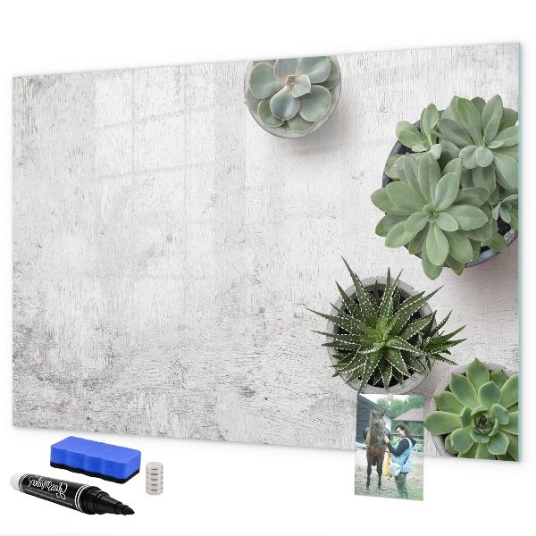 Memobord van glas met print inclusief neodymium magneten Een stijlvol bord voor het presenteren van foto's