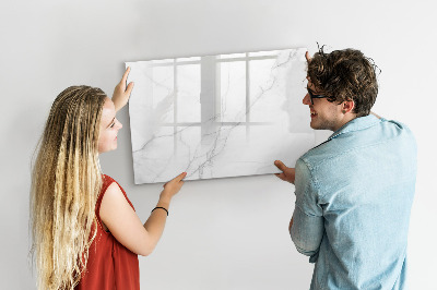 Decoratief glazen wandbord beschrijfbaar en magnetisch Modern prikbord voor notities en foto's