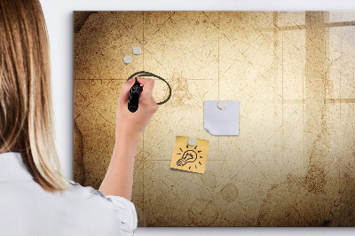 Decoratief glazen wandbord beschrijfbaar en magnetisch Notitiebord met foto's en accessoires