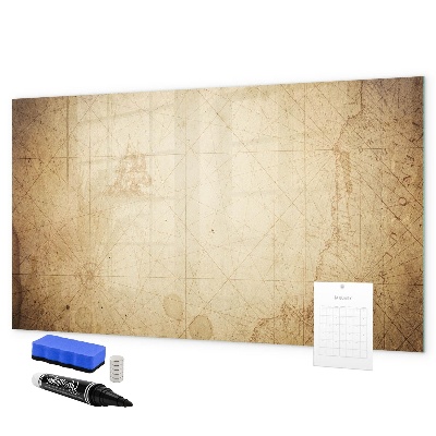 Decoratief glazen wandbord beschrijfbaar en magnetisch Notitiebord met foto's en accessoires