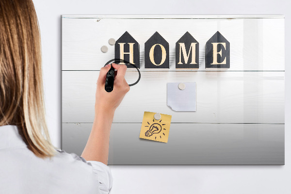 Memobord van glas met print inclusief neodymium magneten Stijlvol fotobord voor in huis