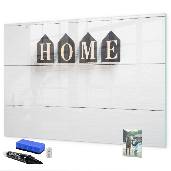 Memobord van glas met print inclusief neodymium magneten Stijlvol fotobord voor in huis