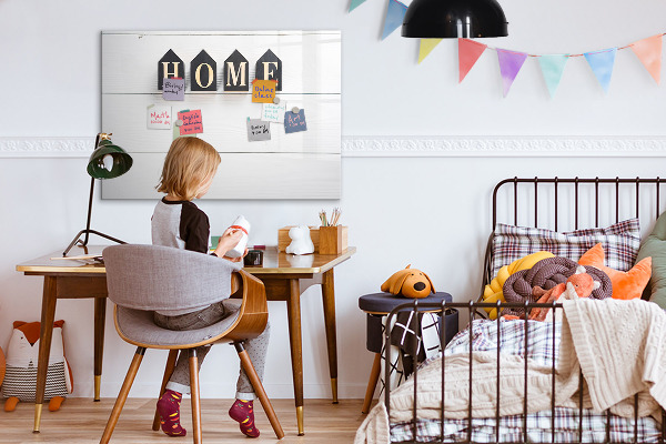 Memobord van glas met print inclusief neodymium magneten Stijlvol fotobord voor in huis