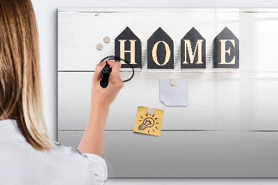 Memobord van glas met print inclusief neodymium magneten Stijlvol fotobord voor in huis