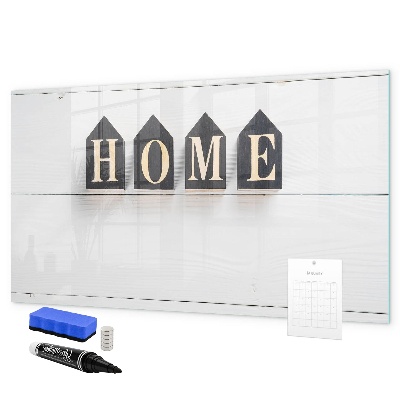 Memobord van glas met print inclusief neodymium magneten Stijlvol fotobord voor in huis