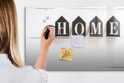 Memobord van glas met print inclusief neodymium magneten Stijlvol fotobord voor in huis