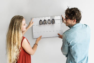 Memobord van glas met print inclusief neodymium magneten Stijlvol fotobord voor in huis
