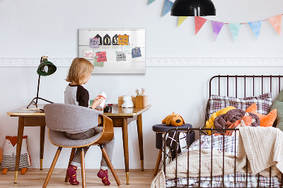 Memobord van glas met print inclusief neodymium magneten Stijlvol fotobord voor in huis
