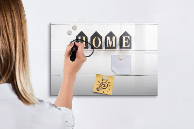 Memobord van glas met print inclusief neodymium magneten Stijlvol fotobord voor in huis