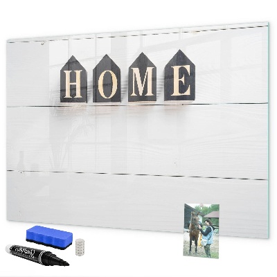 Memobord van glas met print inclusief neodymium magneten Stijlvol fotobord voor in huis