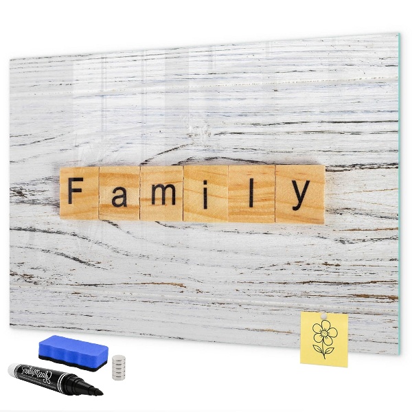 Decoratief glazen wandbord beschrijfbaar en magnetisch Bord voor foto's en notities
