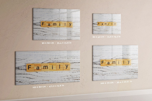 Decoratief glazen wandbord beschrijfbaar en magnetisch Bord voor foto's en notities