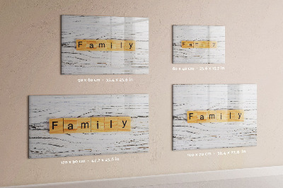 Decoratief glazen wandbord beschrijfbaar en magnetisch Bord voor foto's en notities