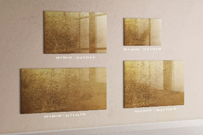 Memobord van glas met print inclusief neodymium magneten Gouden prikbord voor notities en foto's