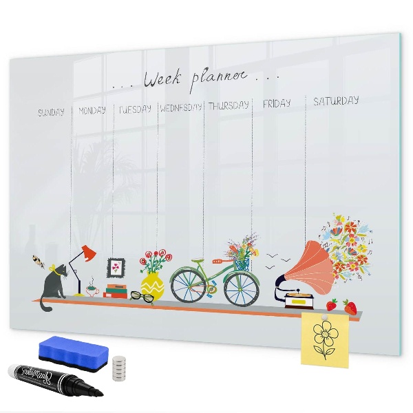 Weekplanner met foto's en notities