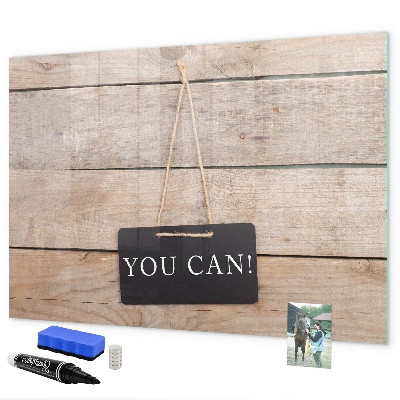 Decoratief glazen wandbord beschrijfbaar en magnetisch Creatief moodboard voor foto's en notities